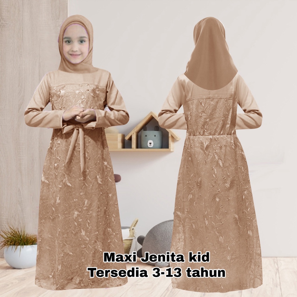 MX JENITA KID 3-13 TAHUN/PROMO DRES ANAK/GAMIS ANAK TILE MUTIARA GOOD QUALITY