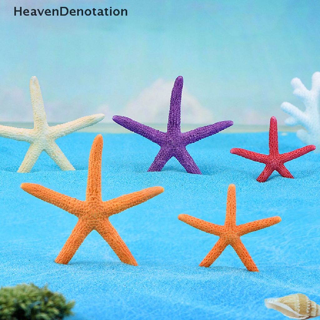 [HeavenDenotation] Mini Warna-Warni Bintang Laut Berujung Lima Bintang Laut Resin Ikan Bintang Laut Lansekap Ornamen Kerajinan Figure Diy Ornamen Miniatur Dekorasi HDV