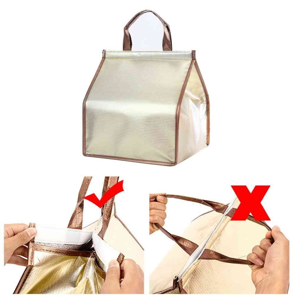 Tas Aluminium Cooler Bag Thermal Penahan Suhu Pendingin Bekal Makanan - Tempat Wadah Box Piknik Term