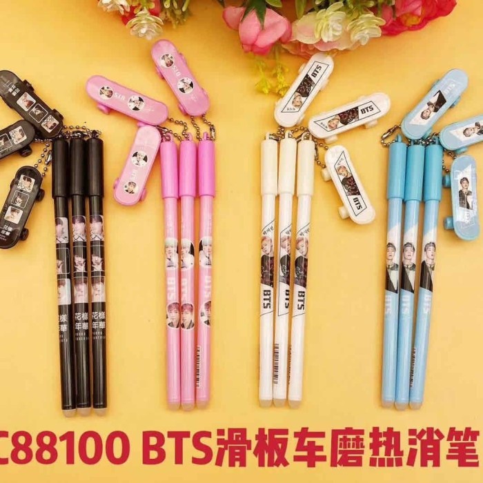 

pen gel bts plus bts sketboard isi 12 pcs