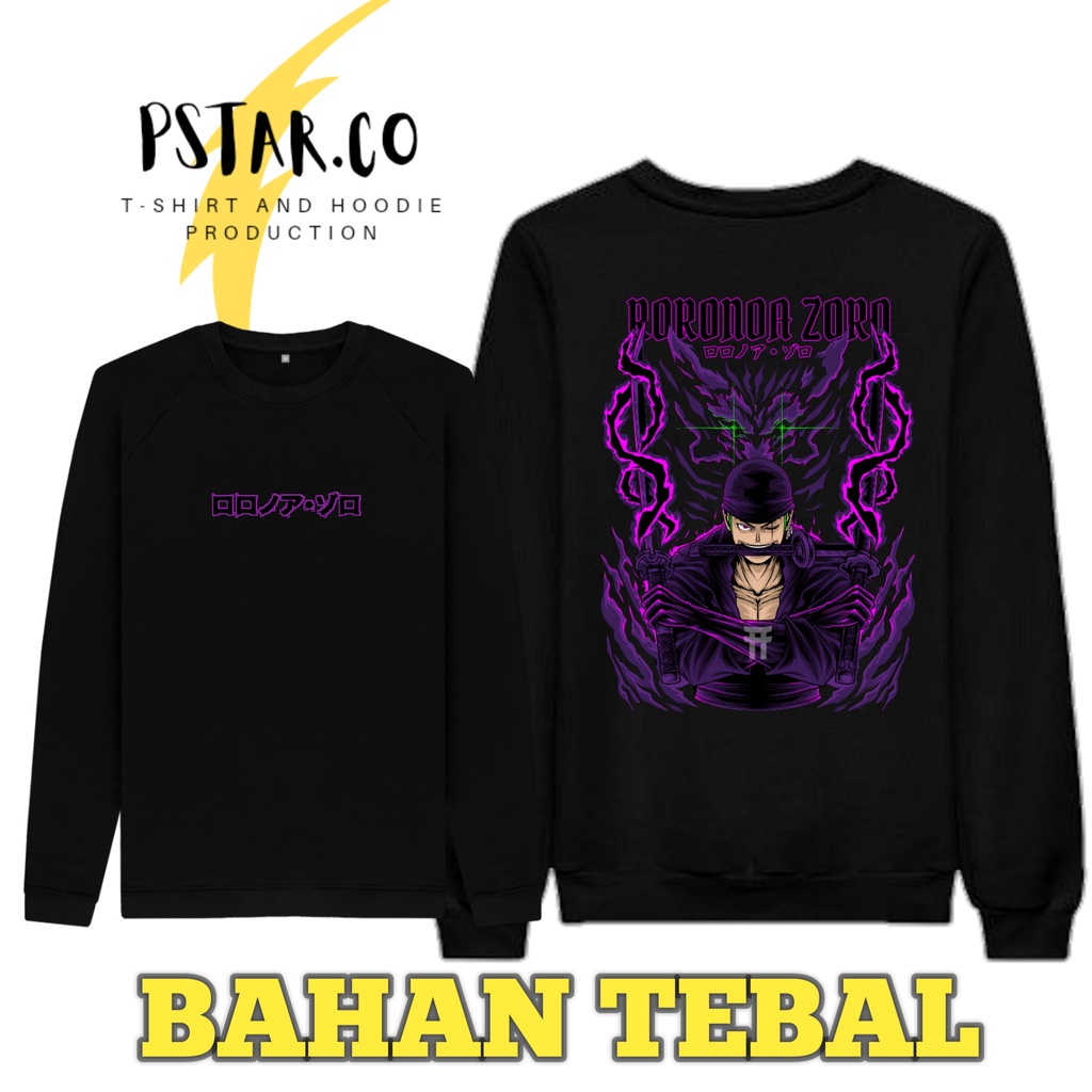 Sweater Crewneck Roronoa Zoro Santoryu Anime One Piece