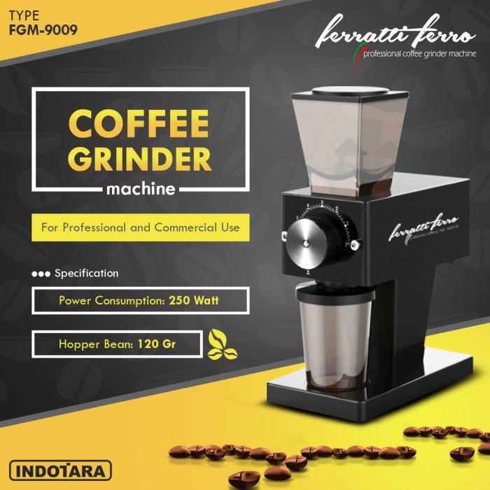COFFEE GRINDER MACHINE ALAT PENGGILING KOPI FERRATTI FERRO FGM-9009 #ORIGINAL
