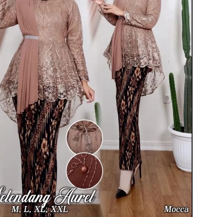 ▲ Setelan Kebaya Aurora Selendang Aurel//Kebaya Blouse Selendang Aurel//Model Kebaya Terlaris 2022//