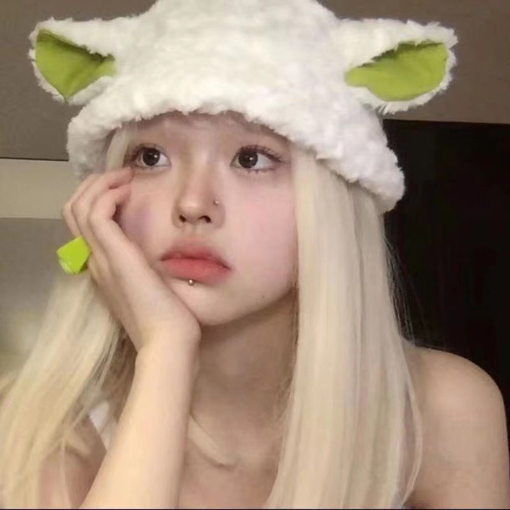 Topi Nelayan Dengan Pelindung Telinga Bahan Plush Hangat Untuk Perempuan
