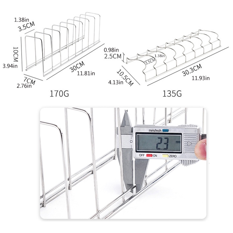 Rak Pengering Piring / Mangkok / Alat Makan Bahan Stainless Steel Untuk Dapur