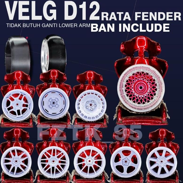 (♥C6369]  VELG+BAN WPL D12 RATA FENDER VELG RC WPL D12 D42