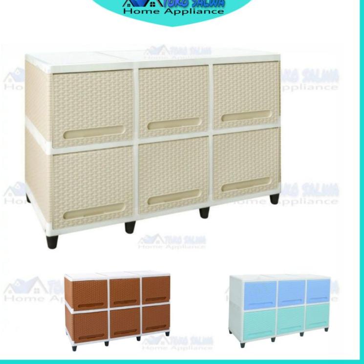 ™ LEMARI PLASTIK/LEMARI PAKAIAN CLUB FLIP SUSUN 2/RAK TV MINIMALIS/DRAWER BOX FLIP ✿
