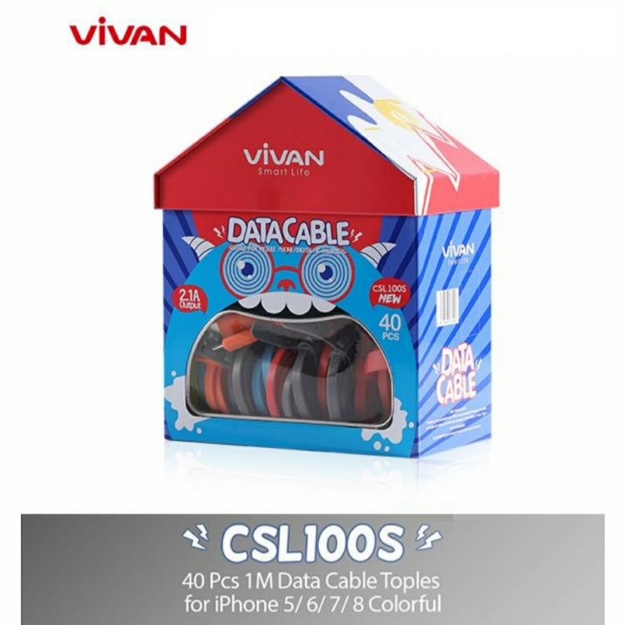 Vivan CSL100S Lightning Data Cable / Kabel Data CSL100 II Per Toples