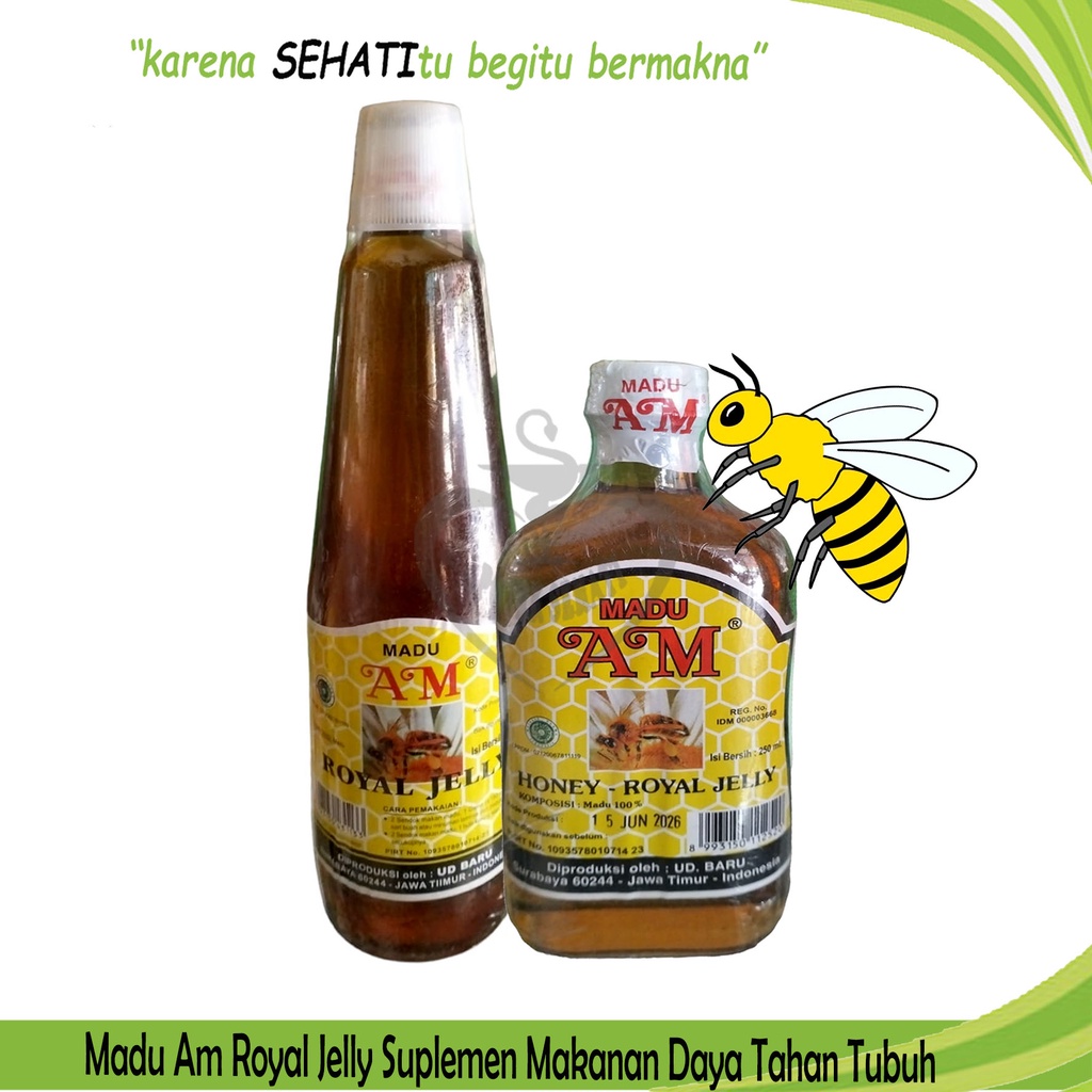 Madu AM Royal Jelly Suplemen Menjaga Kesehatan Tubuh Madu Bee Pollen