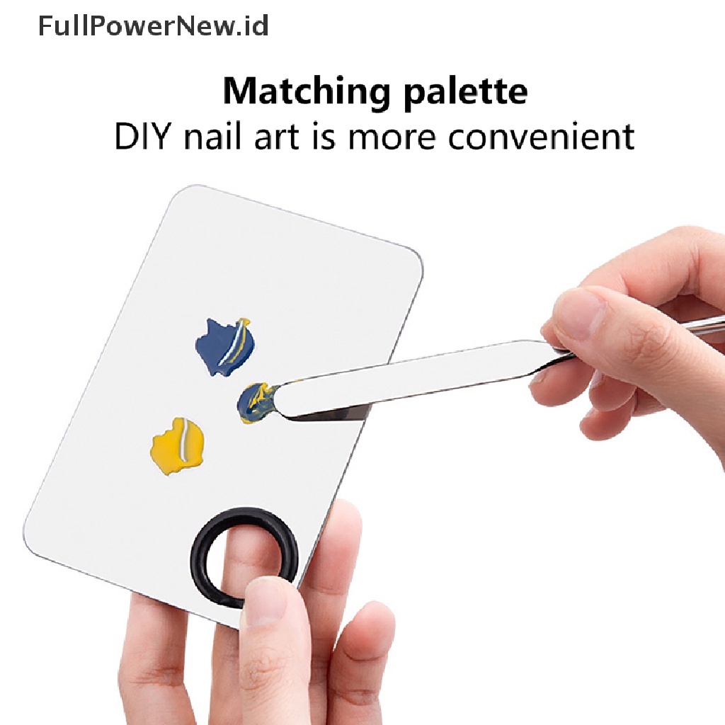 Power 1Pcs Stainless Steel Kepala Ganda Makeup Toner Spatula Mixing Stick Foundation ID