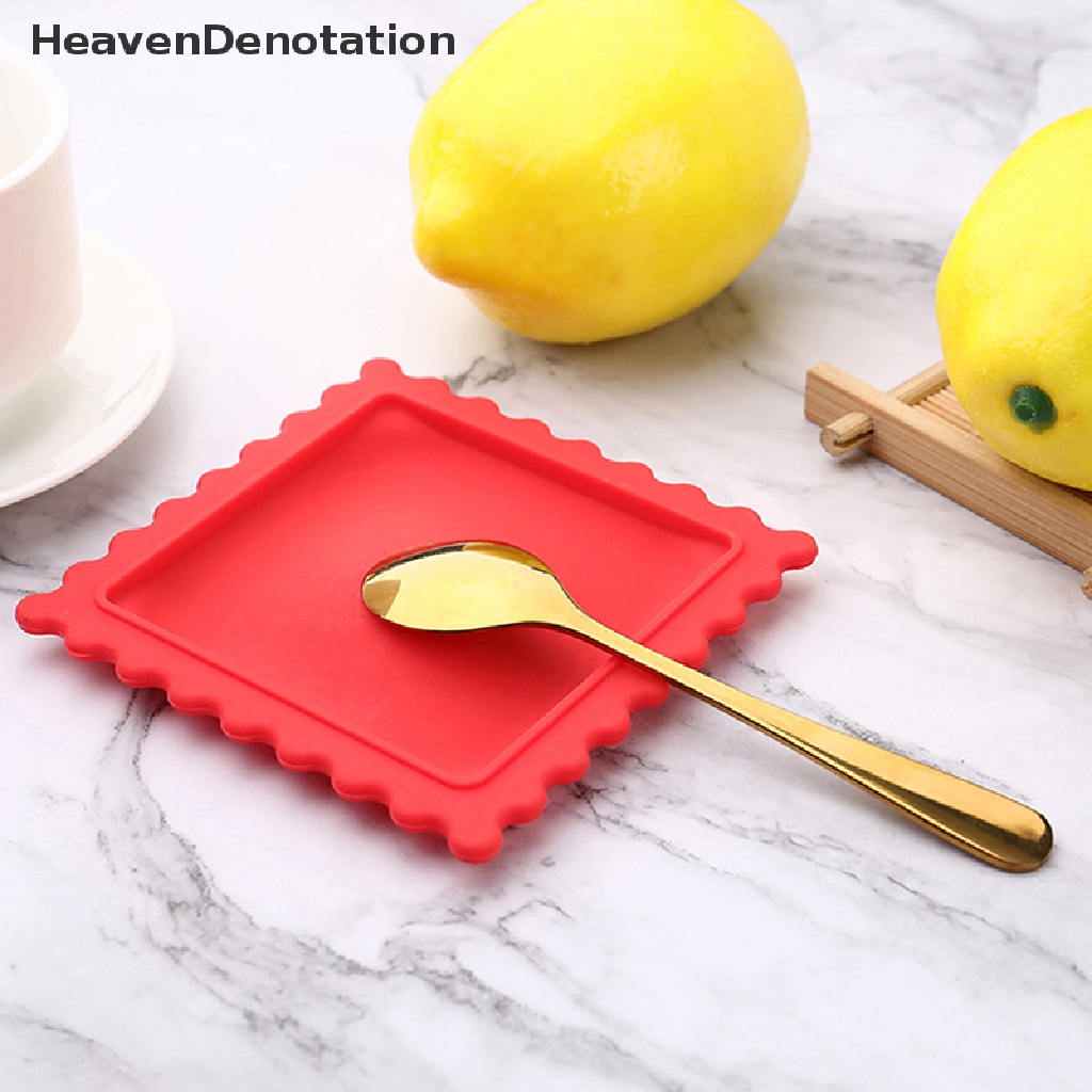 [HeavenDenotation] Alas Sendok Insulasi Silikon Bentuk Biskuit Tahan Panas Placemat Coaster Pad HDV