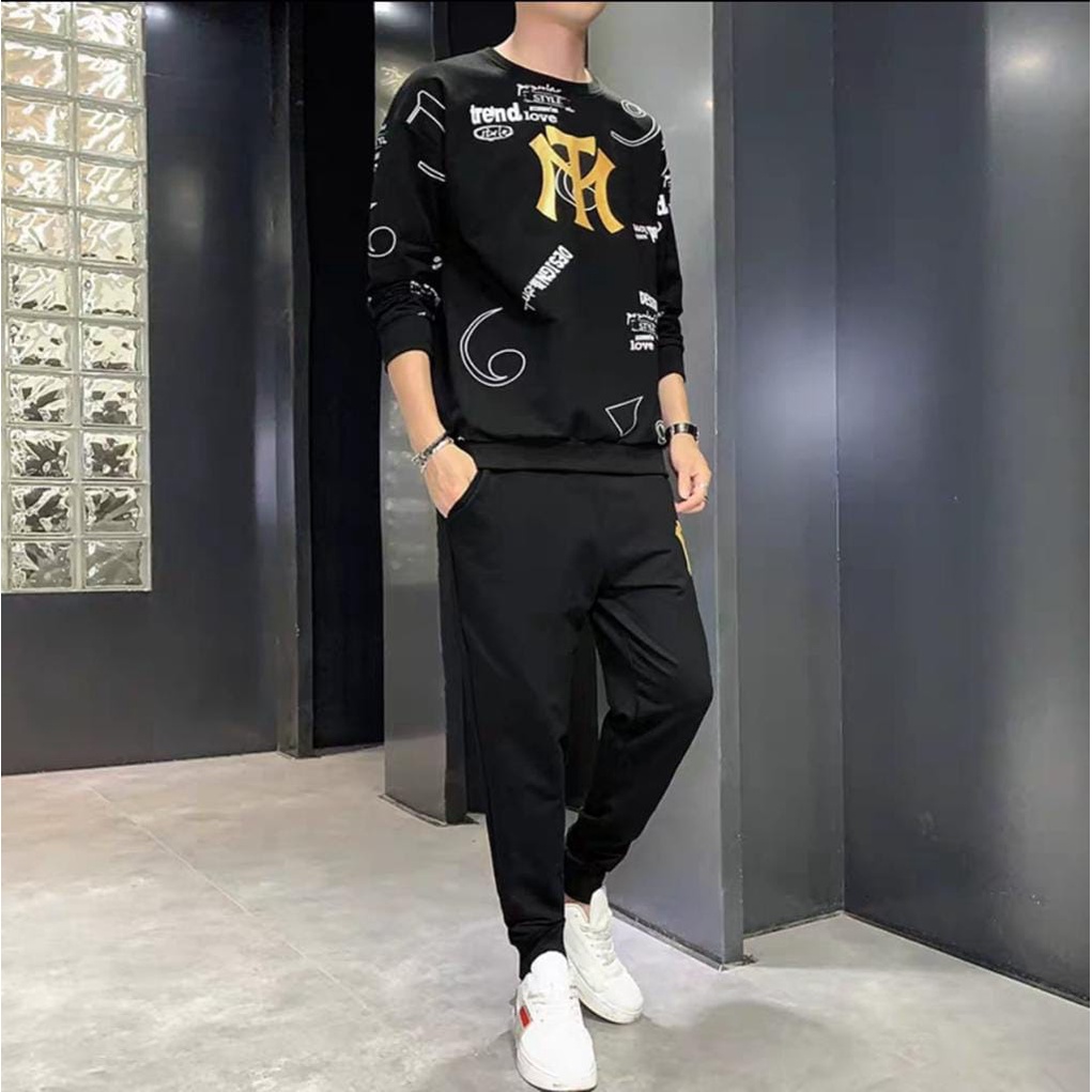 SETELAN PRIA POLOS NR SWEATER JOGGER WANITA MOTIF TM