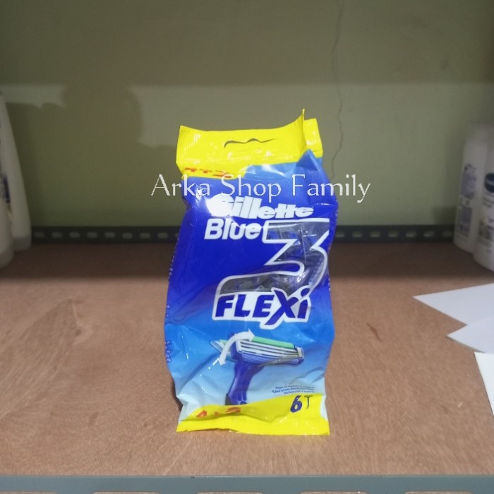 Terlaris Gillette Blue 3 Flexi Isi 6 4+2 Razor Pisau Cukur