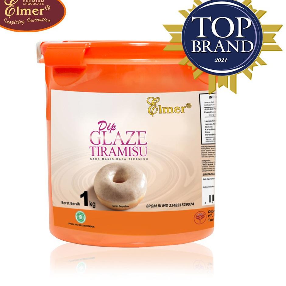 

✭ Elmer Dip Glaze Tiramisu Gold 1 kg | Topping Donat | Selai Roti ♔