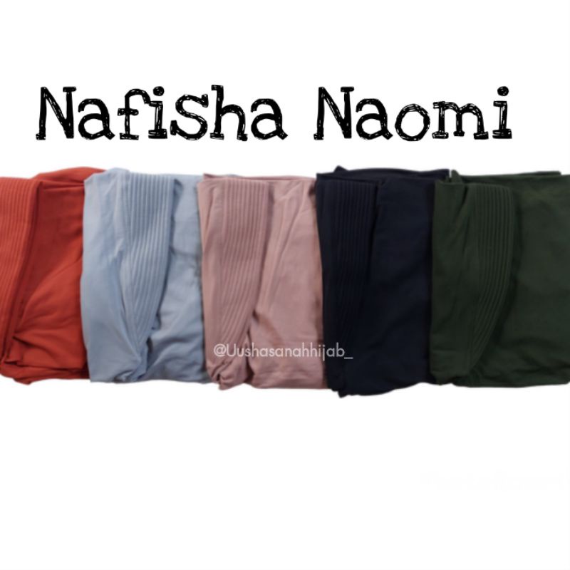 (Ori Nafisha) NAOMI •jilbab instan•hijab instan jersey super•kerudung pet rempel