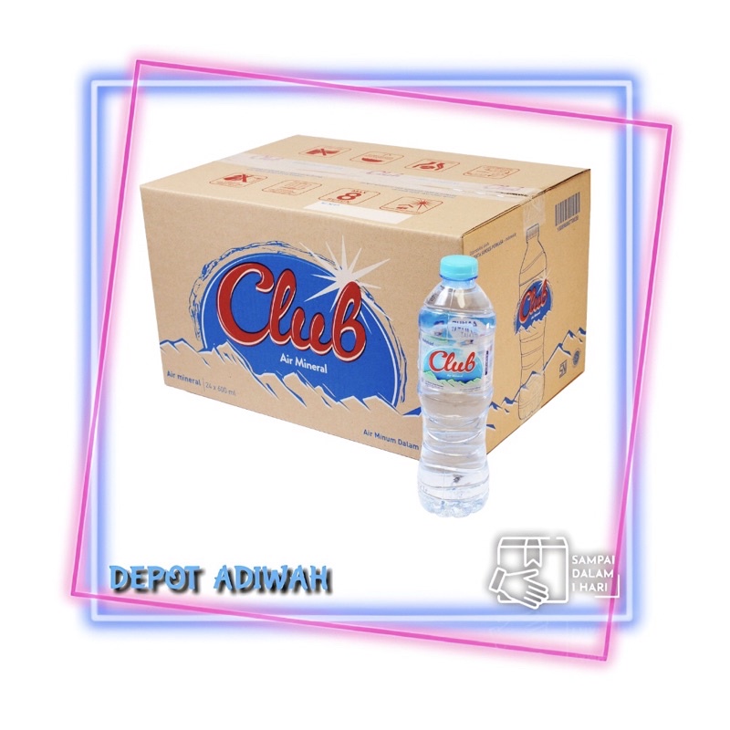 

Club pet 600ml per karton (isi 24 botol)