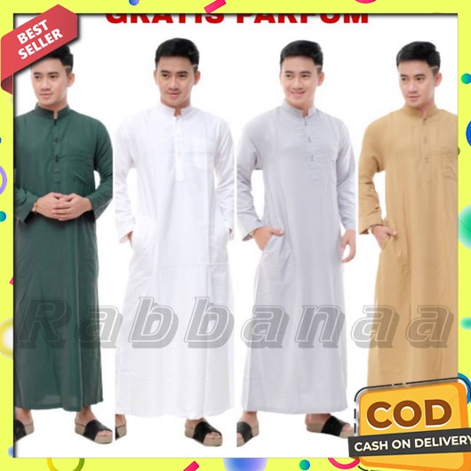 Gamis Pria Dewasa Jubah Lebaran Terbaru 2023 Muslim Games2022 Kondangan  Atasan Ukuran Jumbo Baju Te