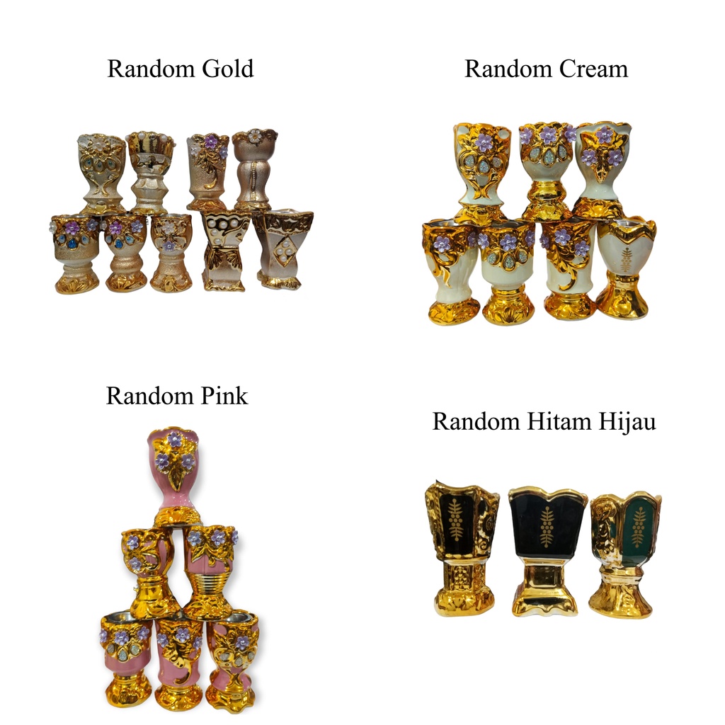 HHS Tempat Bakar Dupa mabkharah Keramik Arab Motif Bunga