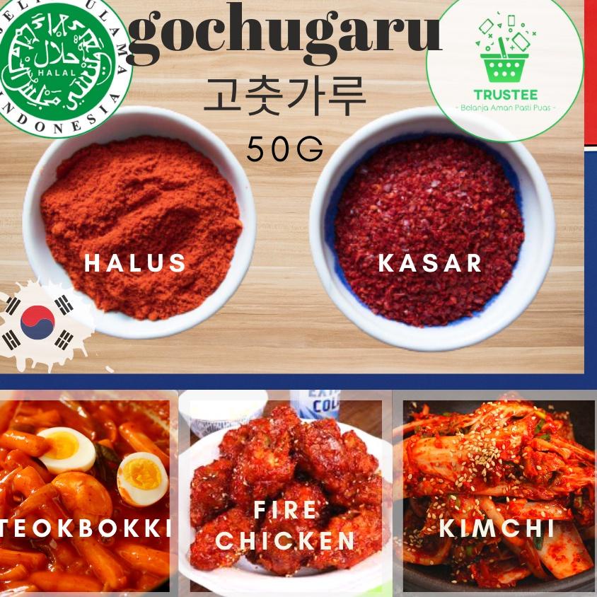 

V95 PROMO Gochugaru HALAL MUI / Bubuk Cabe Cabai Red Pepper Powder Korea - Kasar & Halus gochukaru 50gr TOP PRODUCT ィ