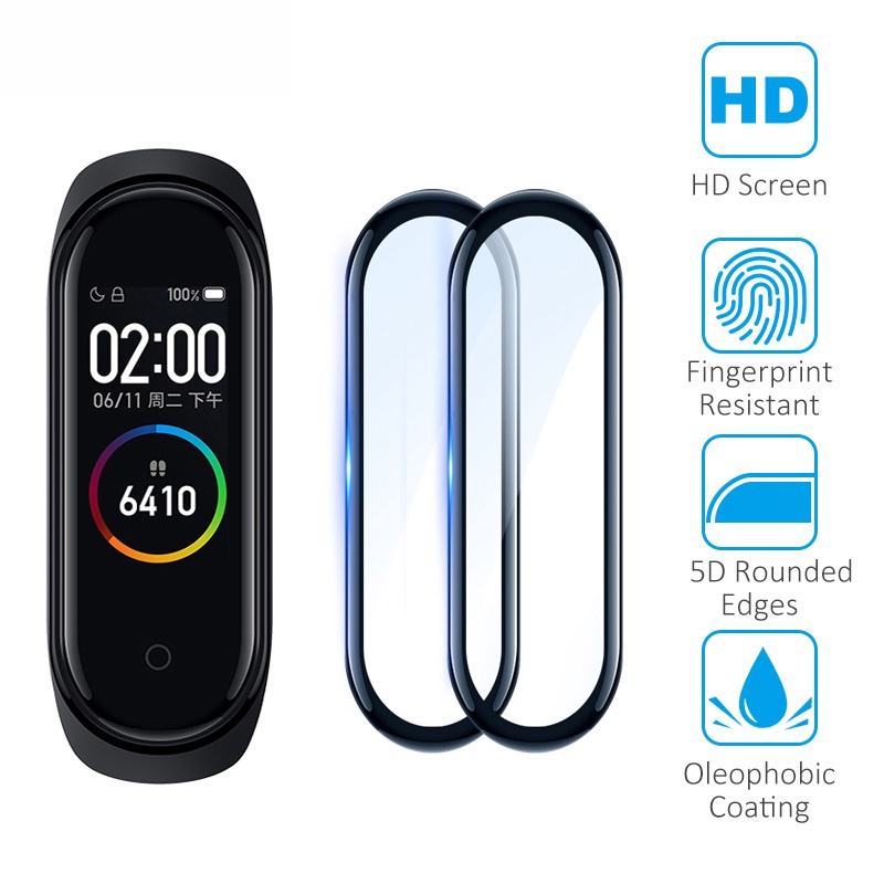 1pcs Full Cover Curved Film Screen Protector Untuk Mi Band5/Untuk Miband4 Replacement Protective Screen Film/Explosion proof Miband5 4 Film/Penjualan Panas