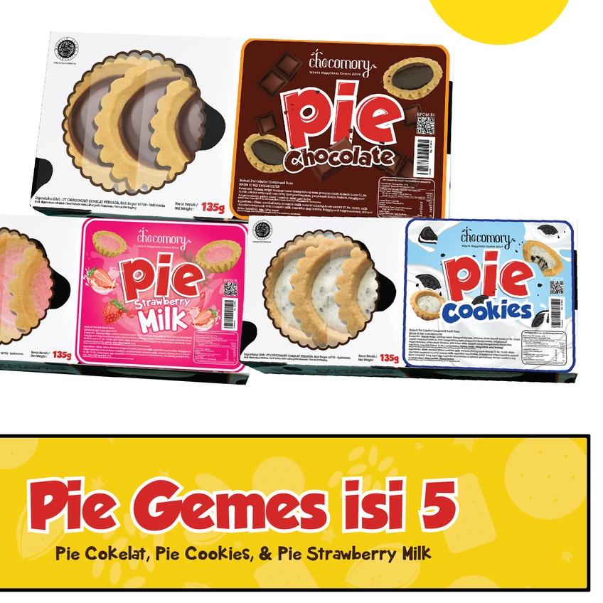 

☉ Bundling Pie Isi 5 - Coklat, Cookies n Cream, Strawberry Milk ✧