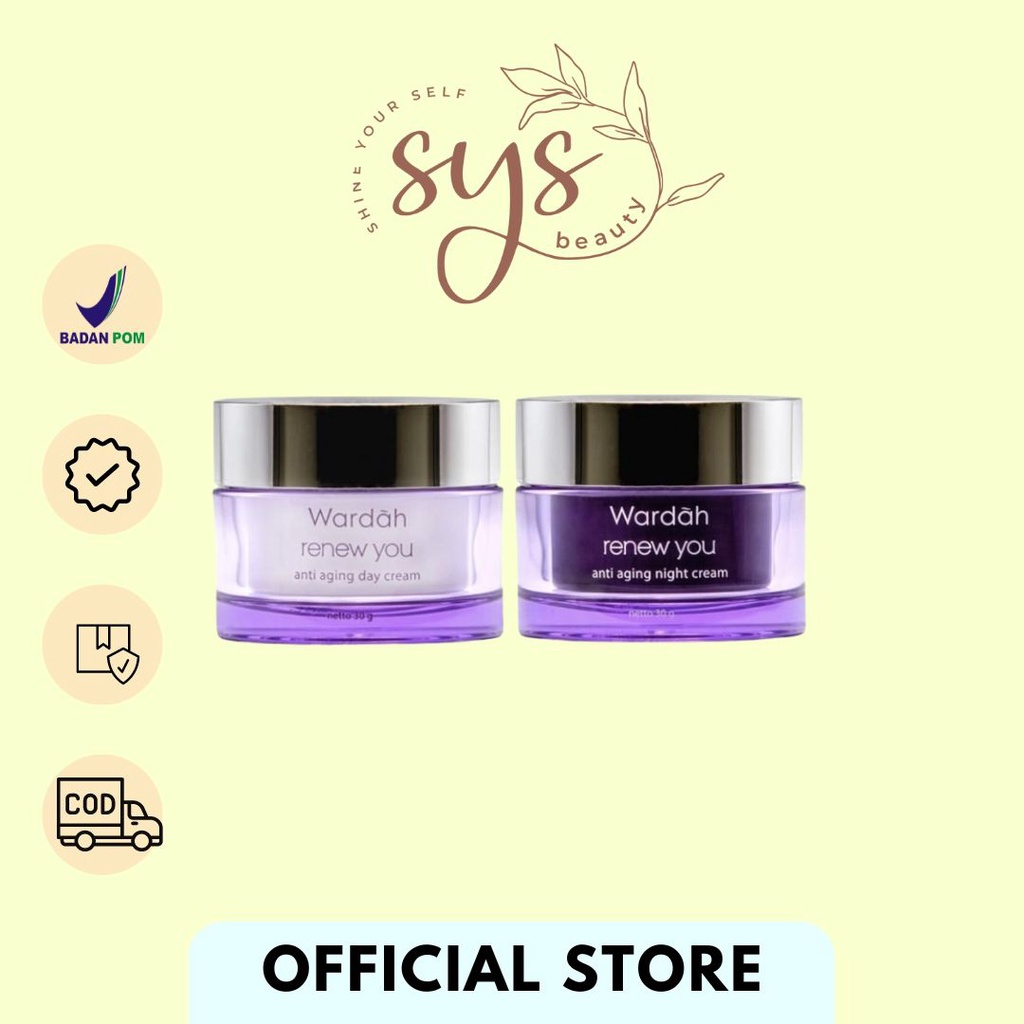 Sysbeauty - Wardah renew you anti aging night cream | Wardah renew you anti aging day cream