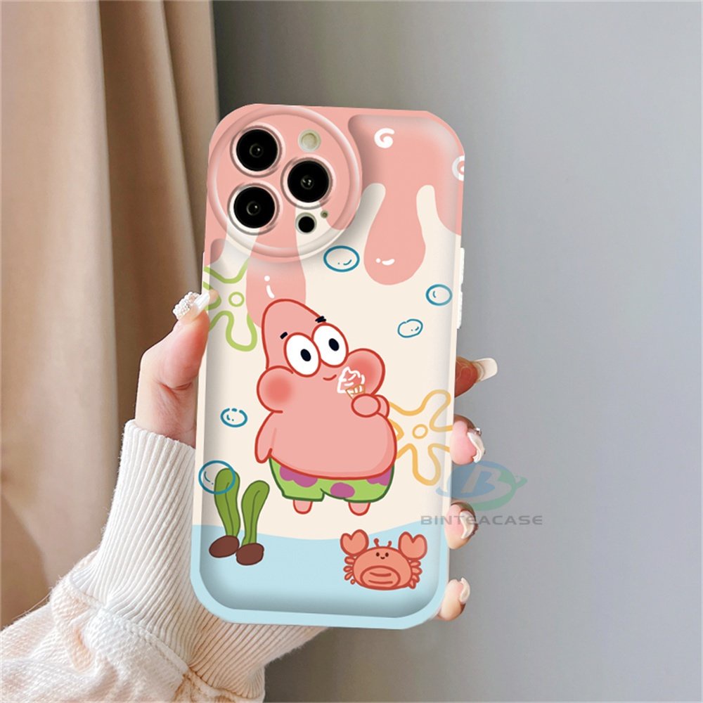 Realme 10 C15 C12 C25S C11 C20 realme5 5i 6i C3 8i C21Y C25Y SpongeBob Patrick Star Airbag Phone Case Binteacase