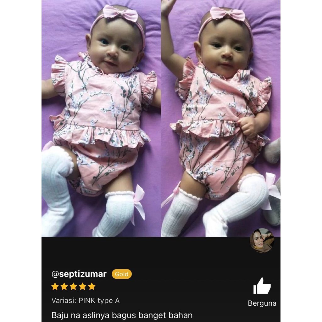 SAKURA Baju Jumper Bunga Bandana Sepatu Pergi Lucu Fashion Anak Bayi Perempuan Cewe Terlaris Lucu yui noe