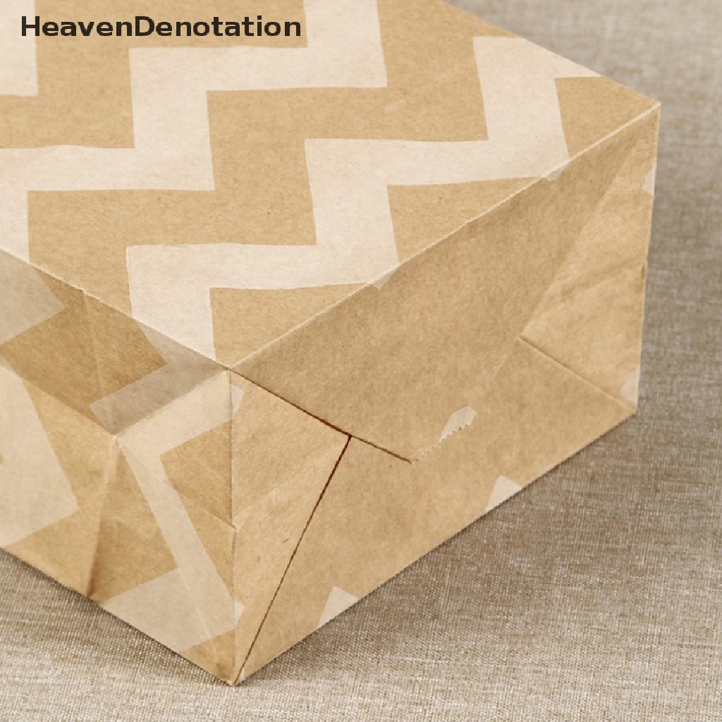 [HeavenDenotation] 10pcs Kraft Paper Bag Biskuit Permen Makanan Cookie Snack Baking Tread Bags HDV