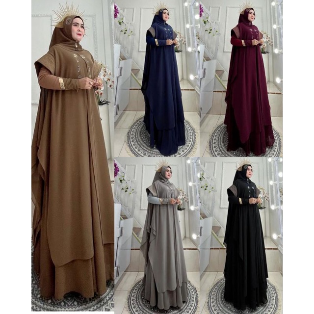 Jubah set khimar hoodie By dijah
