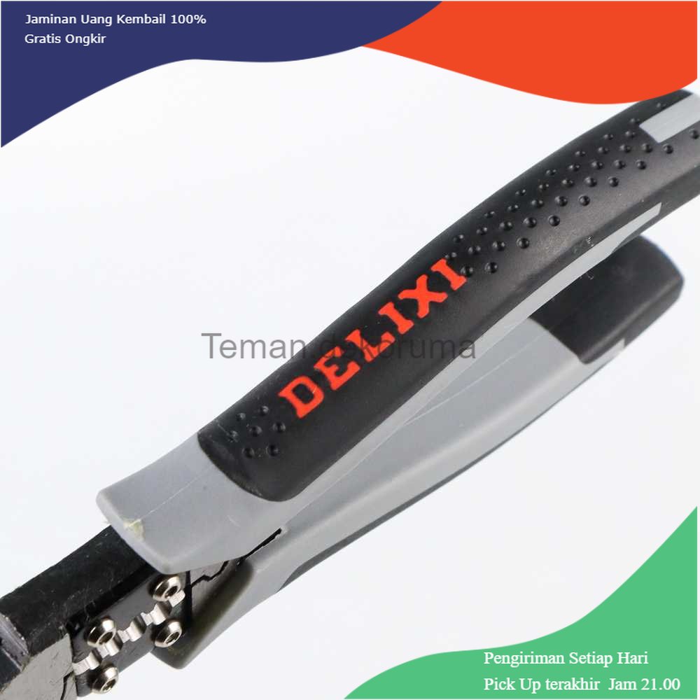 TD - HTA DELIXI Tang Pemotong Kawat CRV Multifungsi Wire Cutter 7 inch - 2104