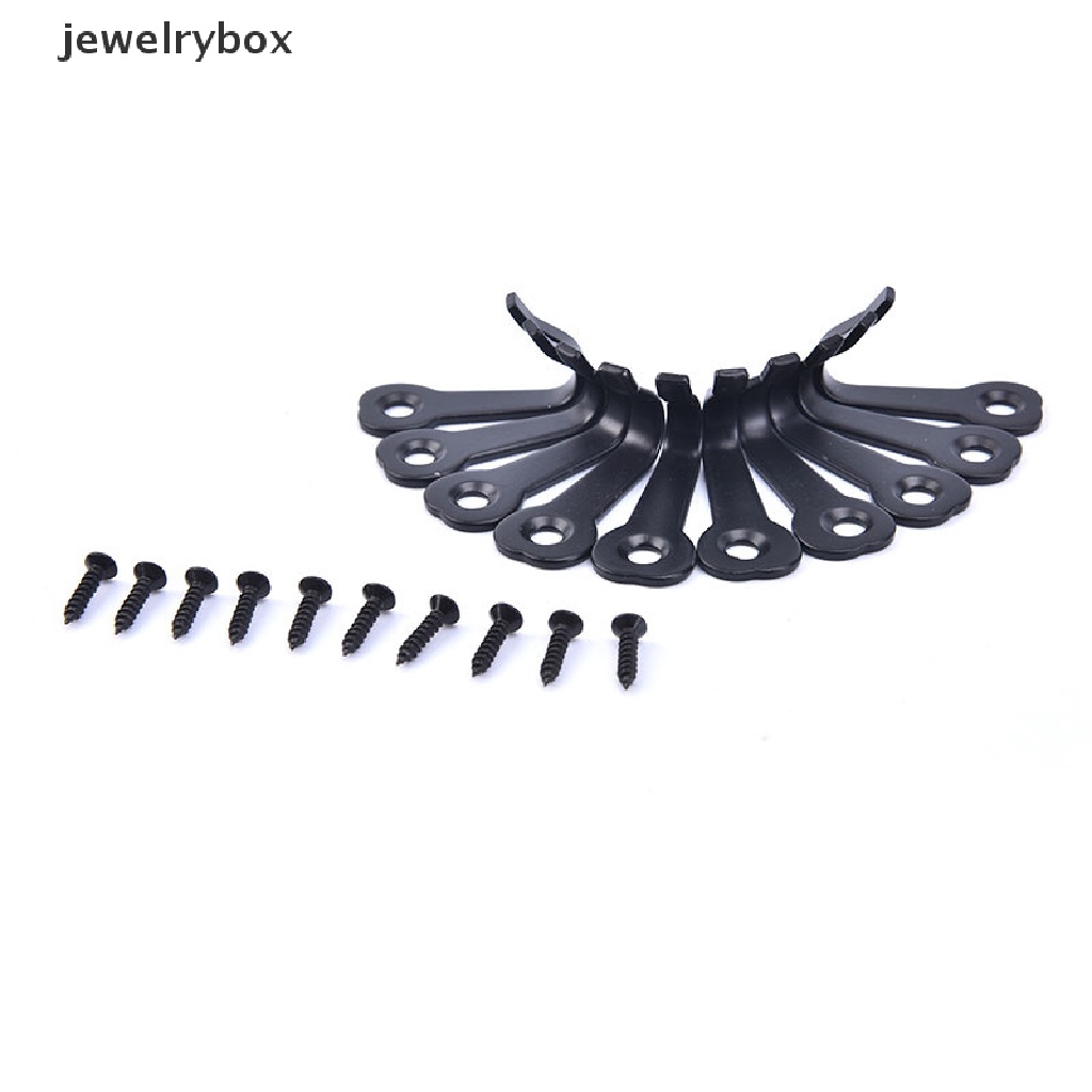 [jewelrybox] 10pcs Key Hooks Gantungan Hitam Tempel Dinding Kait Rustic Kunci Coat Tas Topi Hanger Butik