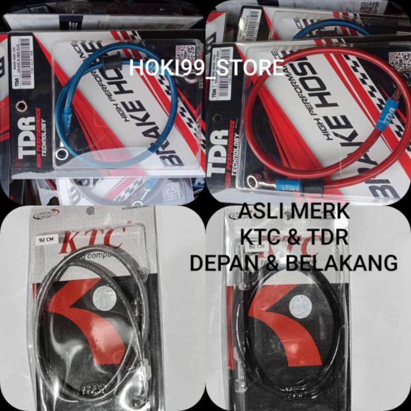 selang rem TDR selang rem depan belakang selang rem cakram selang rem racing tdr ktc akai selang rem kabel rem ukuran 60cm 76cm 90cm K.D