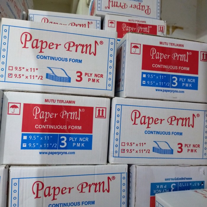 

Terlaris Continuous Form Paperprint 3 Ply Full /Bagi 2