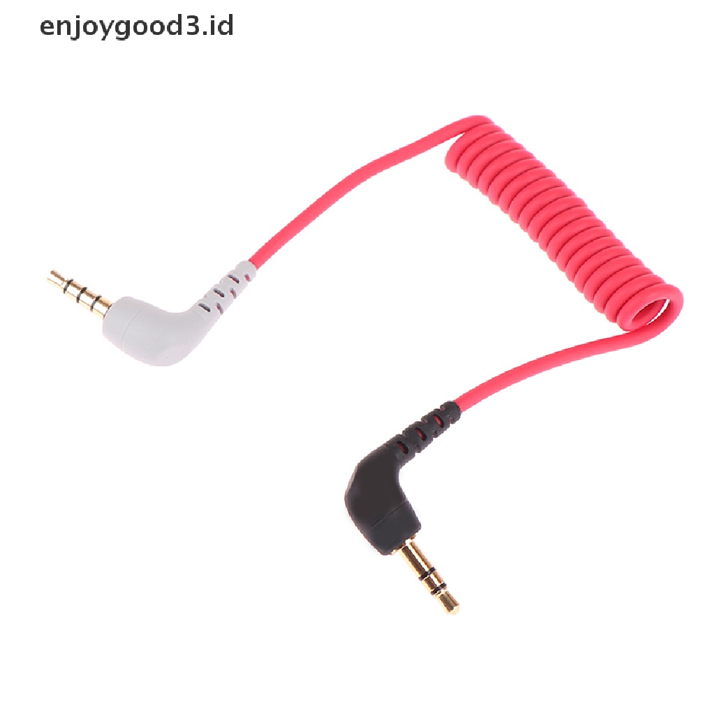 【 Rready Stock 】 3.5mm TRS to TRRS Microphone Cable Male to Male Right Angle Patch Adapter Cable （ ID ）