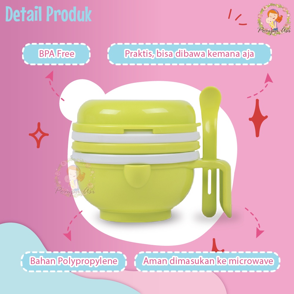 Baby Safe Grinder Food Maker MPASI Alat Pembuat Feeding Set Makan Bayi By Mallpompaasi