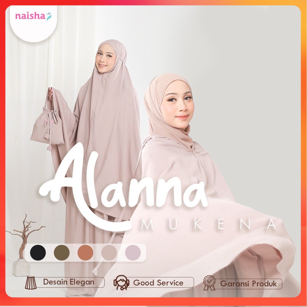 NAISHA OFFICIAL - Mukena Rayon Premium Alanna 2 in 1