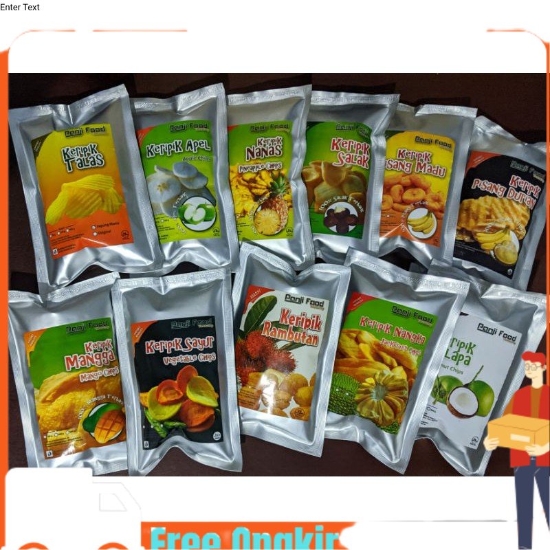 

Keripik Buah & Sayur Kualitas Kemasan 65-90gr Nangka, Apel, Salak, Mangga, Pisang Durian, Tape