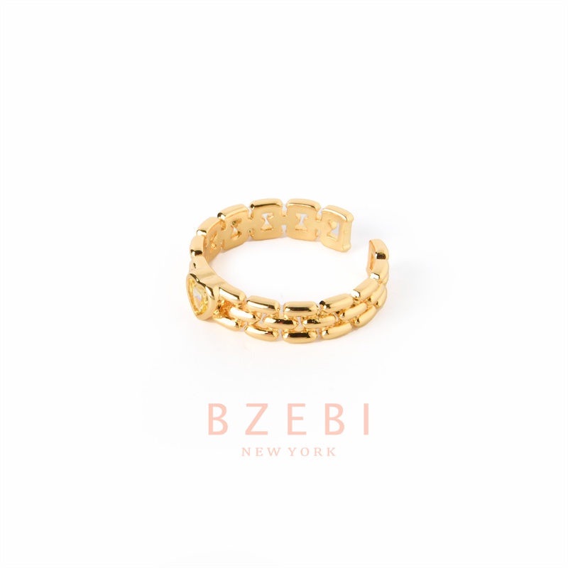 Bzebi Cincin Emas Berlian 18k, Cincin Terbuka Ajustable, Anti Karat, Gaya Korea, Aksesoris Fashion Wanita, Aksesoris Sehari-Hari, Perhiasan Premium, Hadiah Ulang Tahun Dengan Box 912r