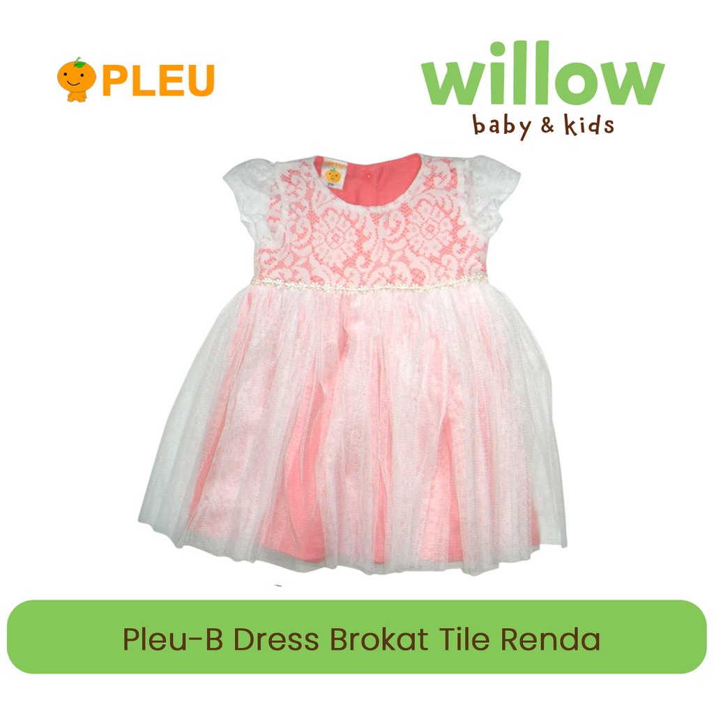 Dress Anak Perempuan - Pleu Dress Brokat Tile Renda