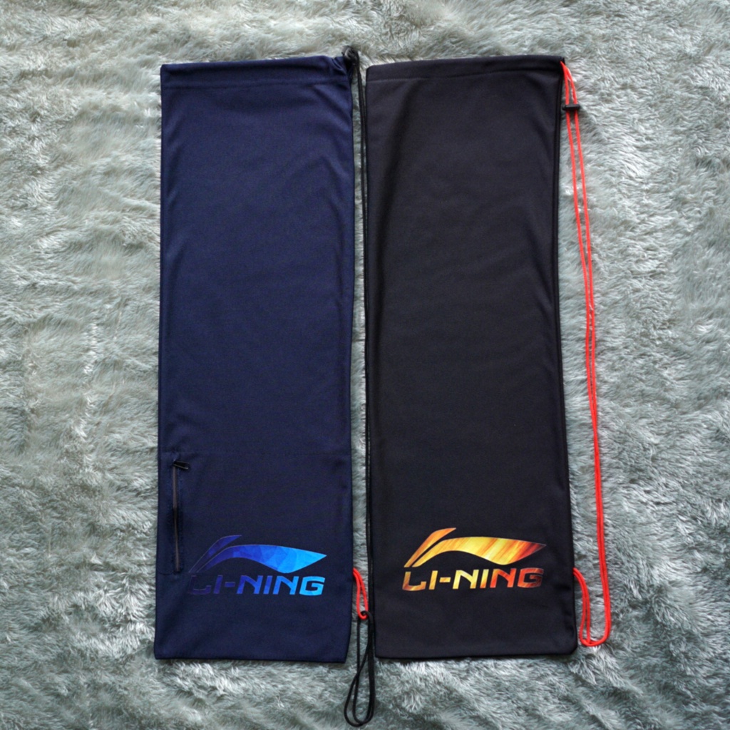 TAS RAKET SARUNG KAIN BADMINTON SERUT LINING TEBAL