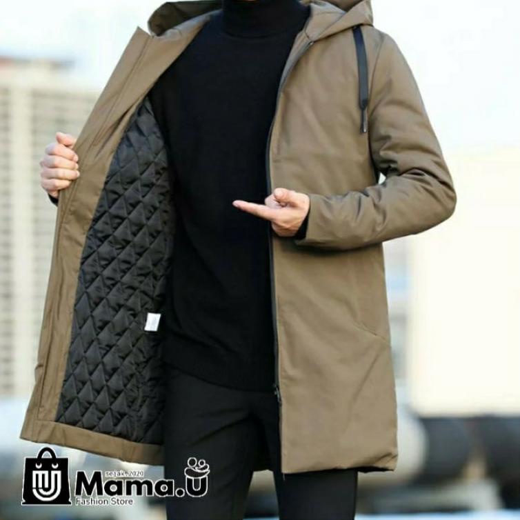 Stok Terbaru Jaket Jubah Panjang Musim Dingin  Jaket Pria Korea