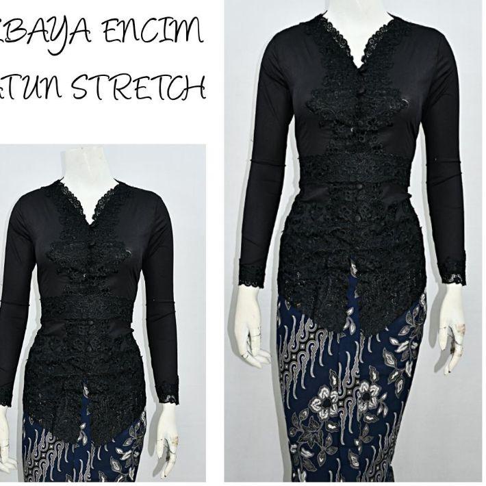 ➱ Indah KEBAYA ENCIM MODERN LENGAN PANJANG BORDIR SENADA KATUN STRETCH KEBAYA WISUDA KEBAYA KATUN KE