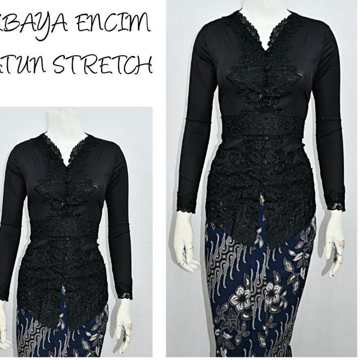 ➱ Indah KEBAYA ENCIM MODERN LENGAN PANJANG BORDIR SENADA KATUN STRETCH KEBAYA WISUDA KEBAYA KATUN KEBAYA AKAD KEBAYA HITAM KEBAYA PUTIH S M L XL XXL  ♙