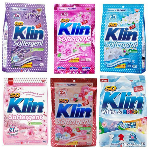 SOKLIN SOFTERGENT 720gr DETERJEN BUBUK KEMASAN SABUN CUCI DETERGENT POWDER PERAWATAN RUMAH PAKAIAN P
