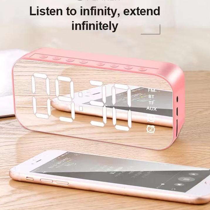 ❀ UNIQUE - Speaker Bluetooth + Radio FM Stereo LED Display portable Jam Alarm ۩