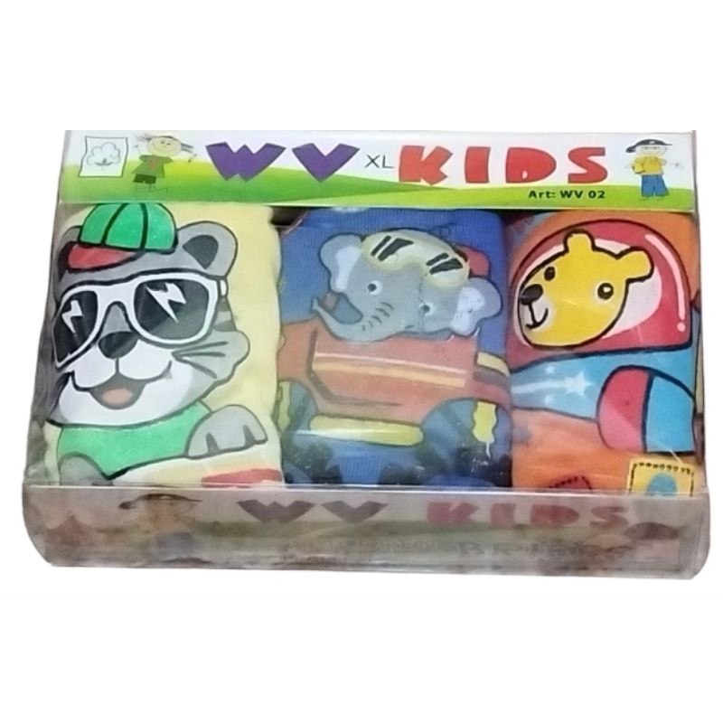 Celana Dalam anak WV Kids Bahan Cotton Premium Quality satuan atau per box