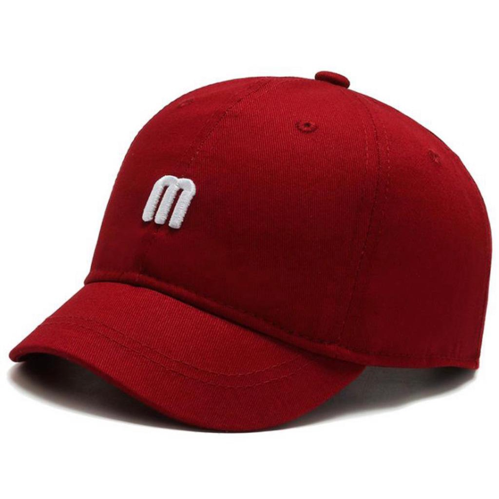 Trendy Topi logo m baseball korea lidah pendek dewasa pria dan wanita