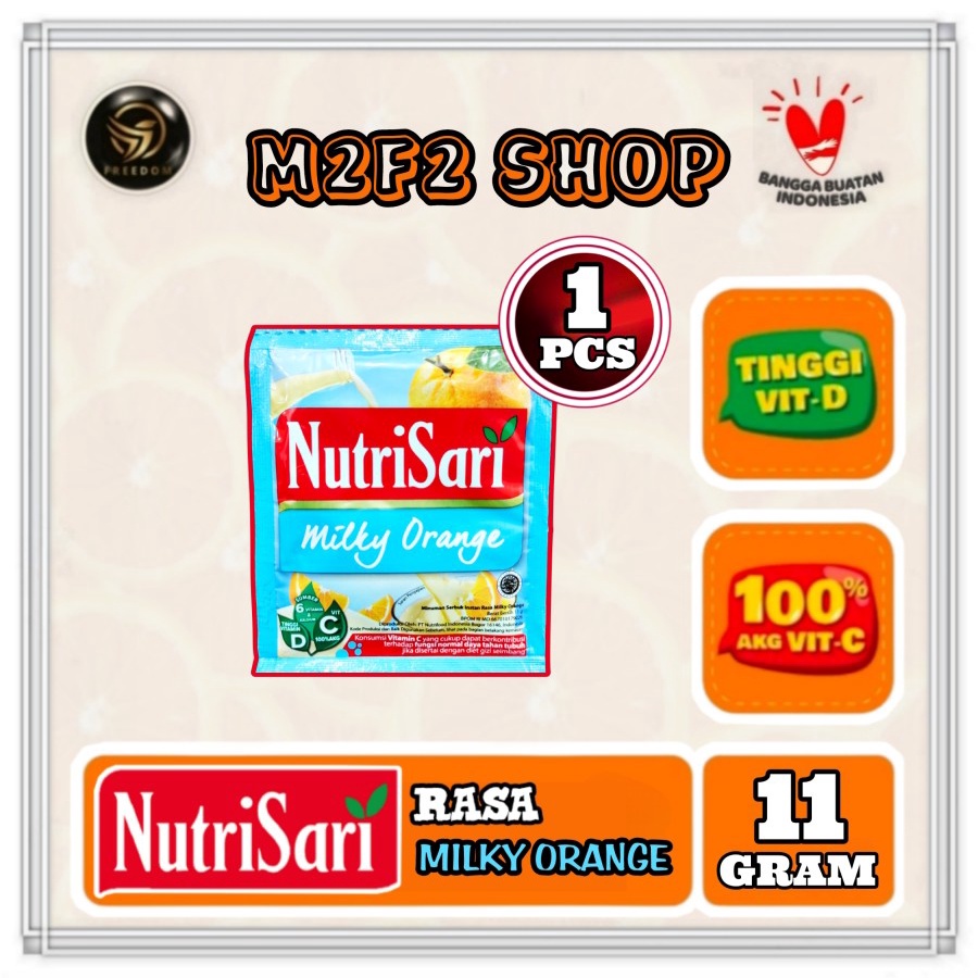 

NutriSari Minuman Serbuk Milky Orange Sachet - 11 gr (Kemasan Satuan)