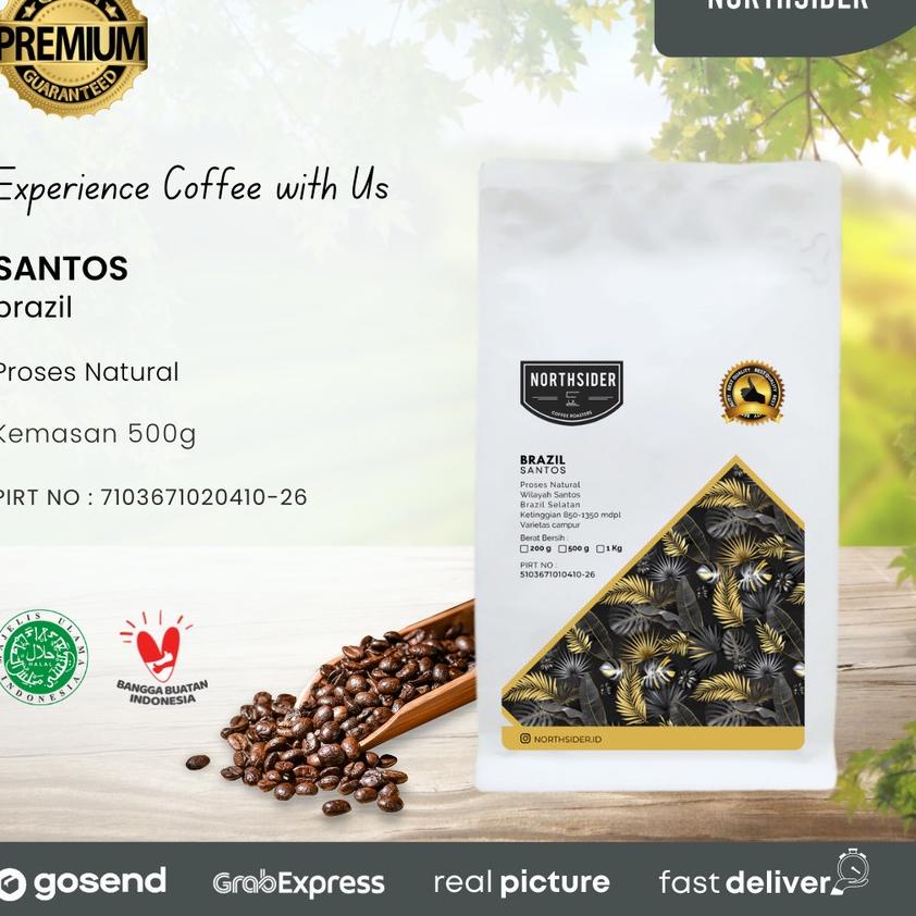 

▼ BIJI KOPI ARABIKA BRAZIL SANTOS NATURAL - 500GR NORTHSIDER COFFEE ☄
